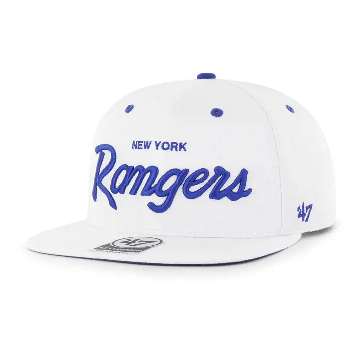New York Rangers LNH Casquette snapback croisée blanc/royal