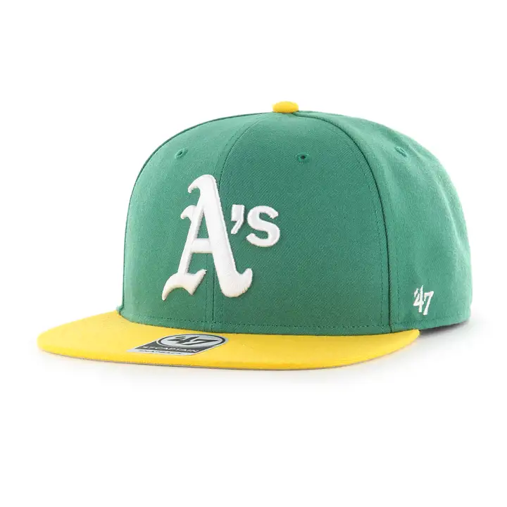 Oakland Athletics MLB Casquette Sure Shot Captain vert/jaune/gris