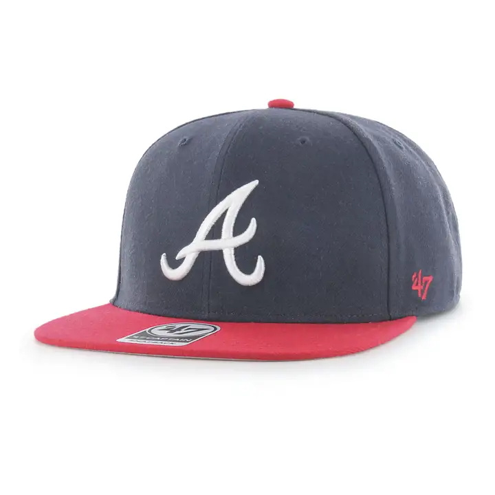 Casquette enfant Atlanta Braves MLB Sure Shot Captain Marine/Rouge/Gris