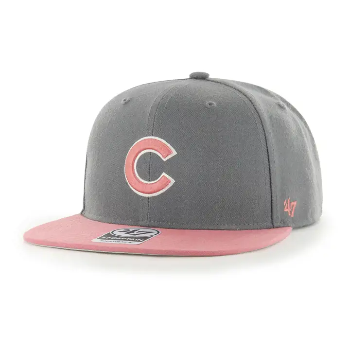 Chicago Cubs MLB Chapeau de capitaine gris charbon de bois/rouge/gris pastel