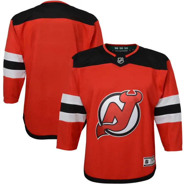 Maillot vierge Premier NHL des Devils du New Jersey pour jeune ROUGE