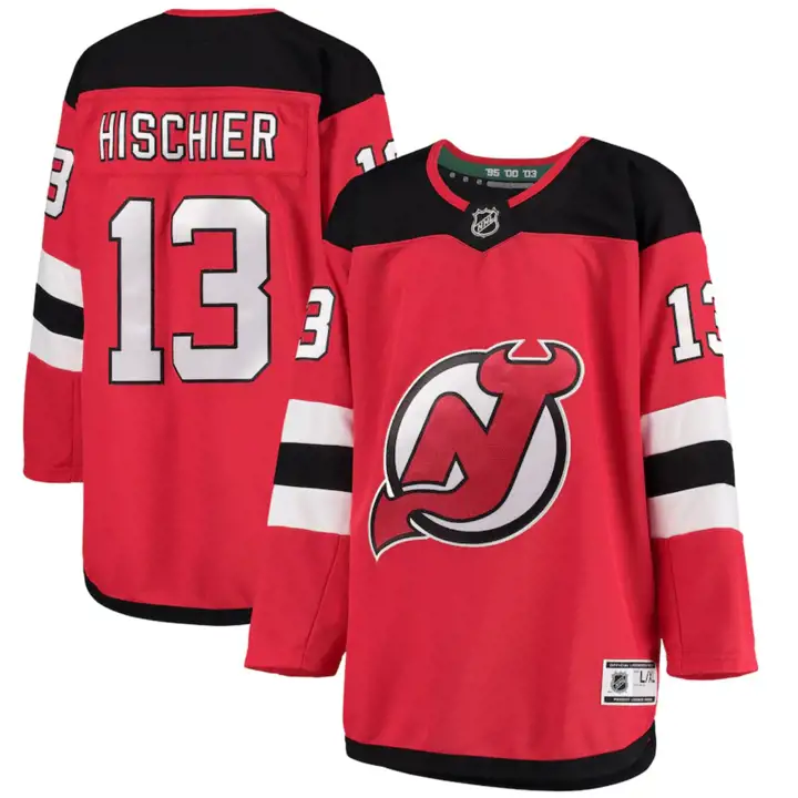 Maillot de joueur Premier Youth Devils NHL Nico Hischier ROUGE