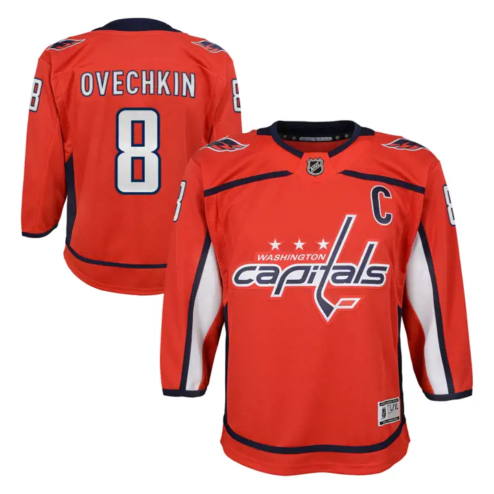 Maillot de joueur Premier NHL Washington Capitals pour enfant ROUGE