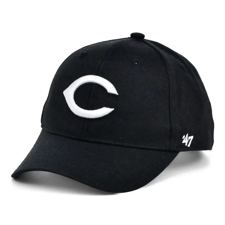 Casquette de baseball noire et blanche '47 MVP blk blk pour enfants MLB des Cincinnati Reds