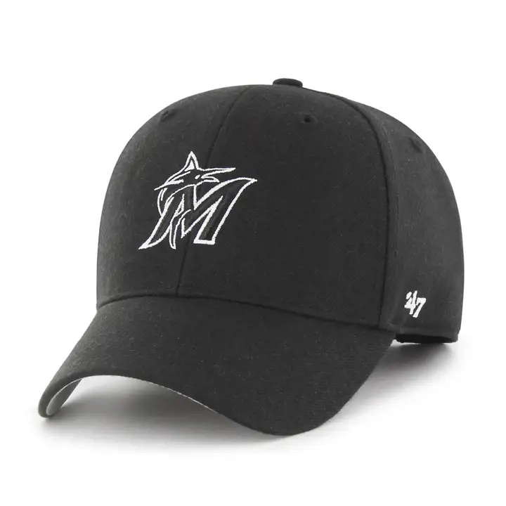 Casquette MVP noire et blanche '47 MLB Kids Miami Marlins