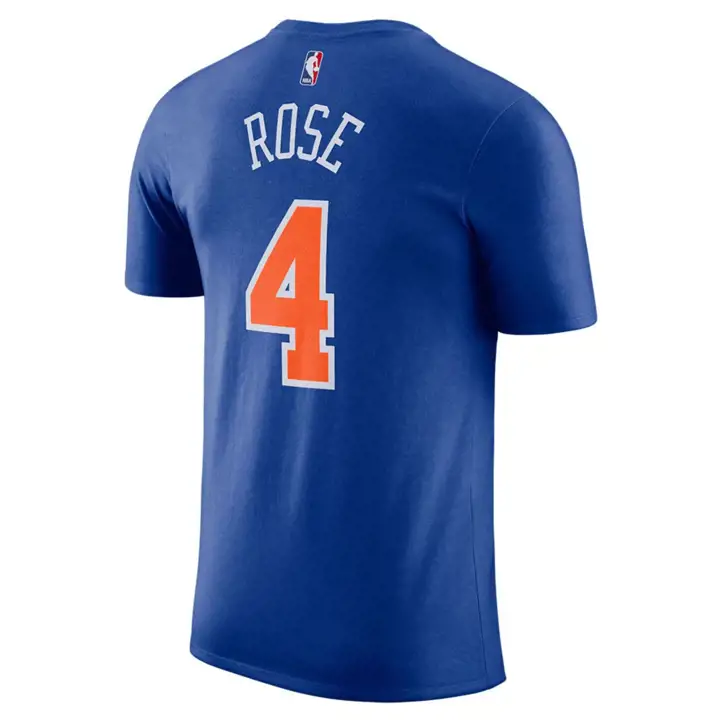 TEE-SHIRT JOUEUR EMBLÉMATIQUE NBA KNICKS Derrick Rose BLEU
