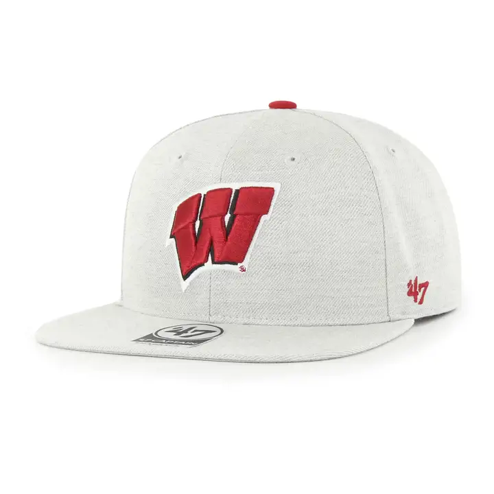 Wisconsin Badgers NCAA Boreland Captain gris clair/rouge