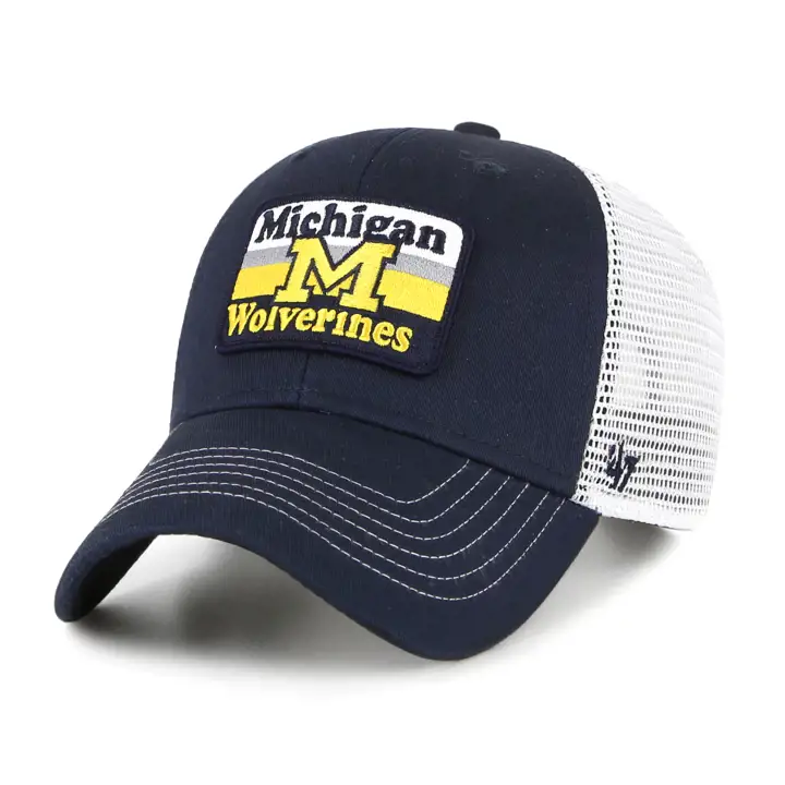 Michigan Wolverines NCAA Yth Ramble Trucker marine/blanc