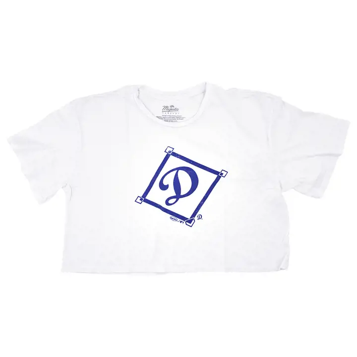 T-shirt court à logo alternatif diamant Los Angeles Dodgers MLB pour femme 21