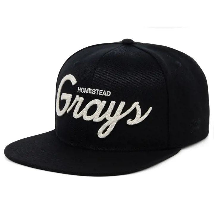 Homestead Grays NLB Script Snapback noir/noir/noir
