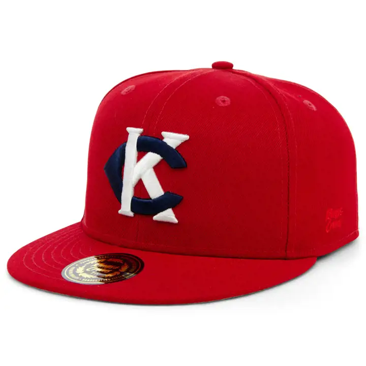 Kansas City Monarchs NLB Ajustée Rouge/Rouge/gris