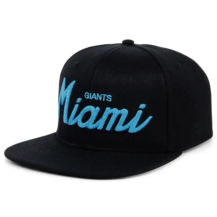 Casquette Snapback Miami Giants NLB script noir/noir/noir
