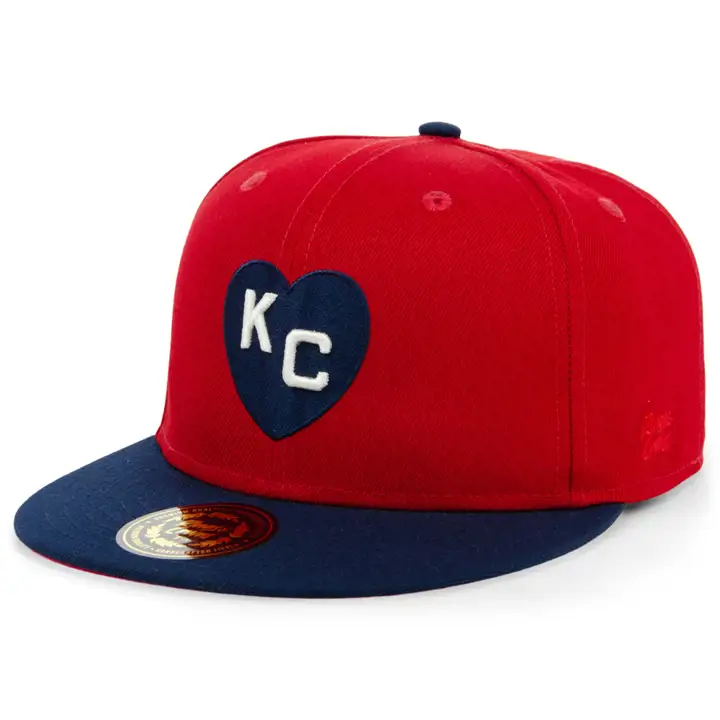 Kansas City Monarchs NLB Ajustée Rouge/Marine/Rouge