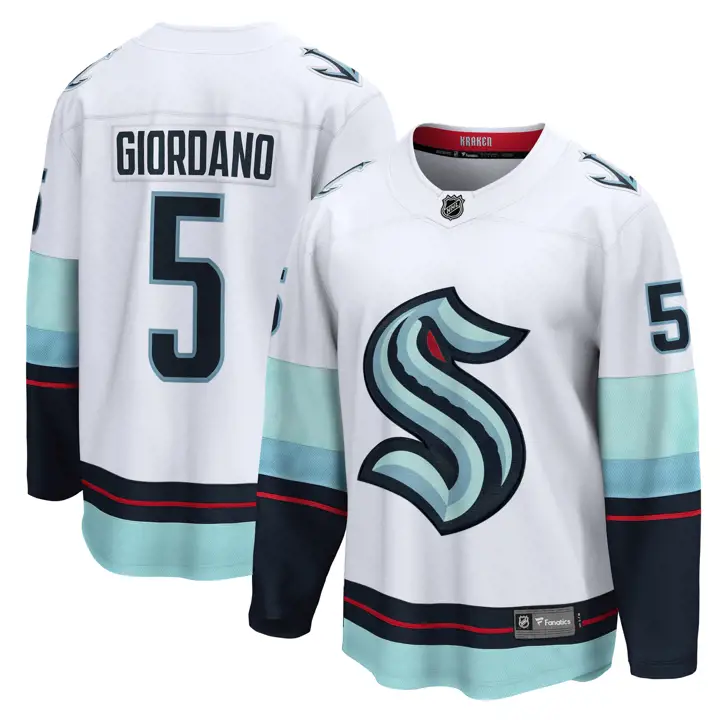 Maillot joueur NHL Seattle Kraken Breakaway Mark Giordano BLNC