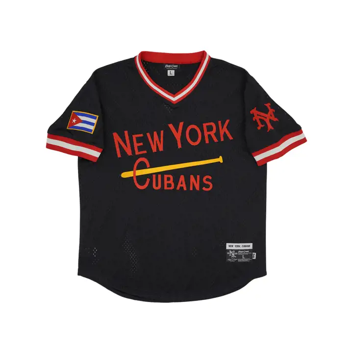 Maillot en maille col en V réplique des Cubans de New York, LNH, noir