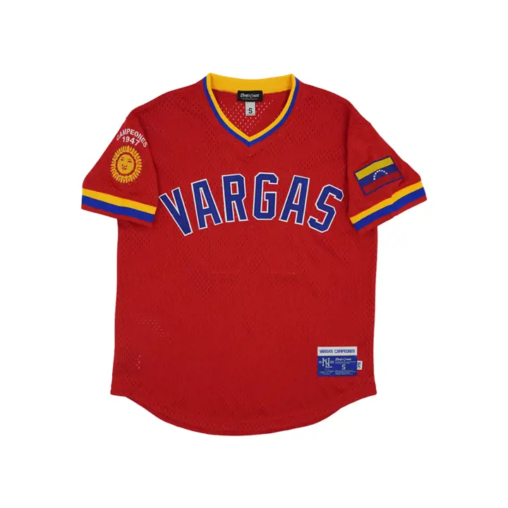 Maillot en maille à col en V réplique Vargas Champions NL, rouge