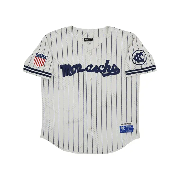 KANSAS CITY MONARCHS NL Maillot boutonné en maille réplique Ivo