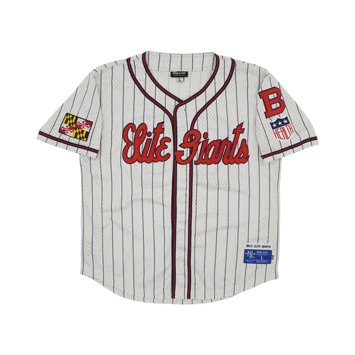 Maillot boutonné en maille réplique Baltimore Elite Giants NL IV