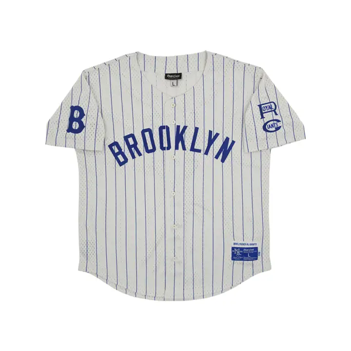 Maillot boutonnable en maille réplique Brooklyn Royal Giants NL ivoire