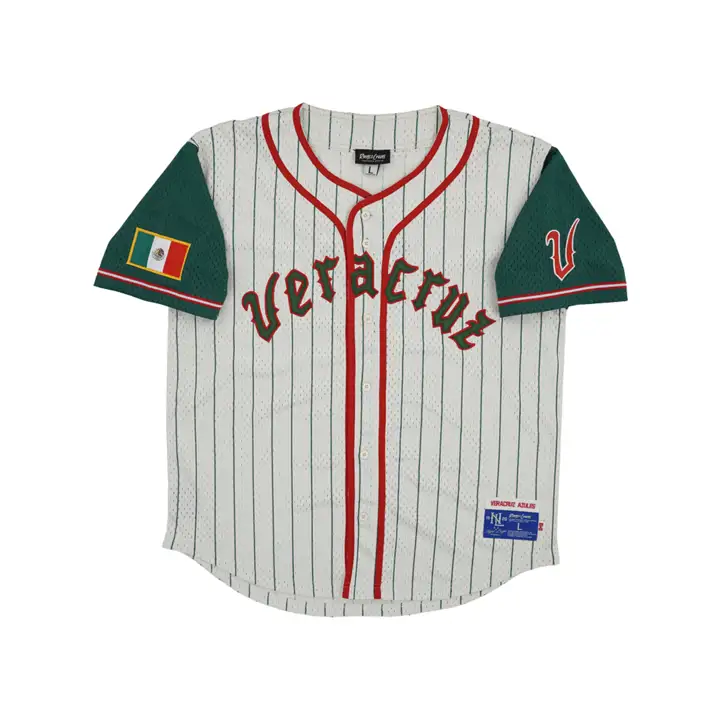 Maillot en maille boutonnée réplique Veracruz Azules NL ivoire