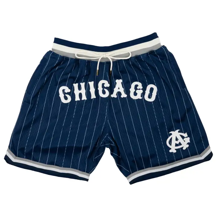 Short de jogging en maille réplique Chicago American Giants NL - Bleu marine