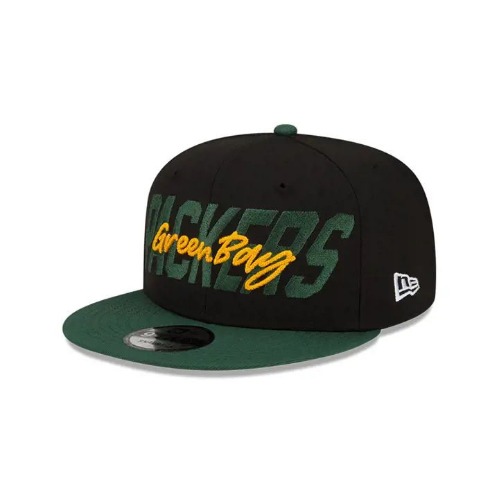 Casquette Green Bay Packers 22 NFL Draft 9FIFTY NOIR/VERT FONCÉ