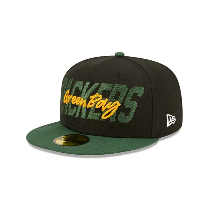 Green Bay Packers Choix de la NFL 2022 59FIFTY BLK/DKGRN