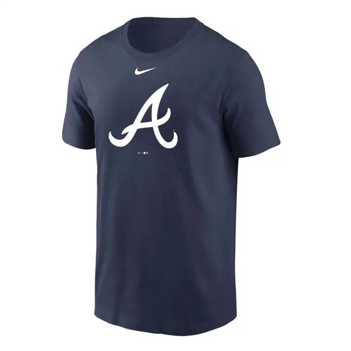 "T-shirt à logo virgule MLB des Atlanta Braves \"A\" MARINE"