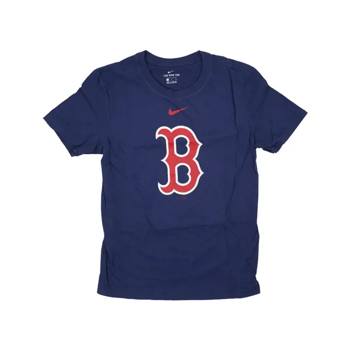 "T-shirt « B » Swoosh Wordmark des Red Sox de Boston MLB BLEU MARINE"