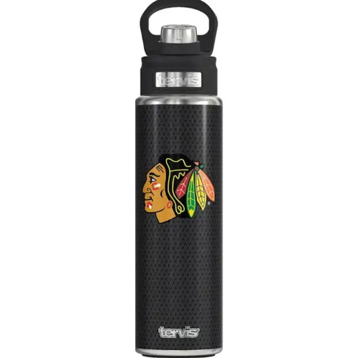 Bouteille Chicago Blackhawks 24 oz. WM noire