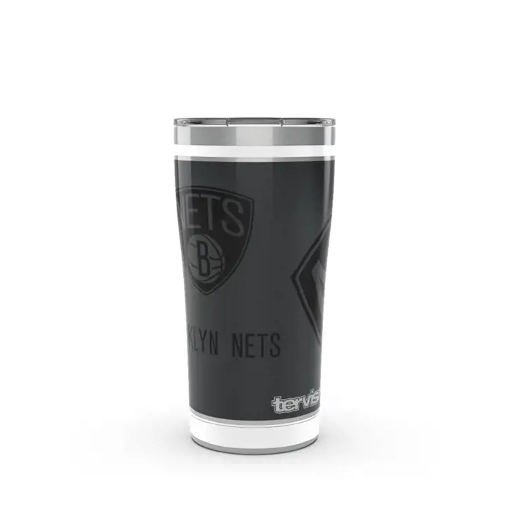 Gourde Brooklyn Nets NBA Black Out en acier inoxydable de 59 cl