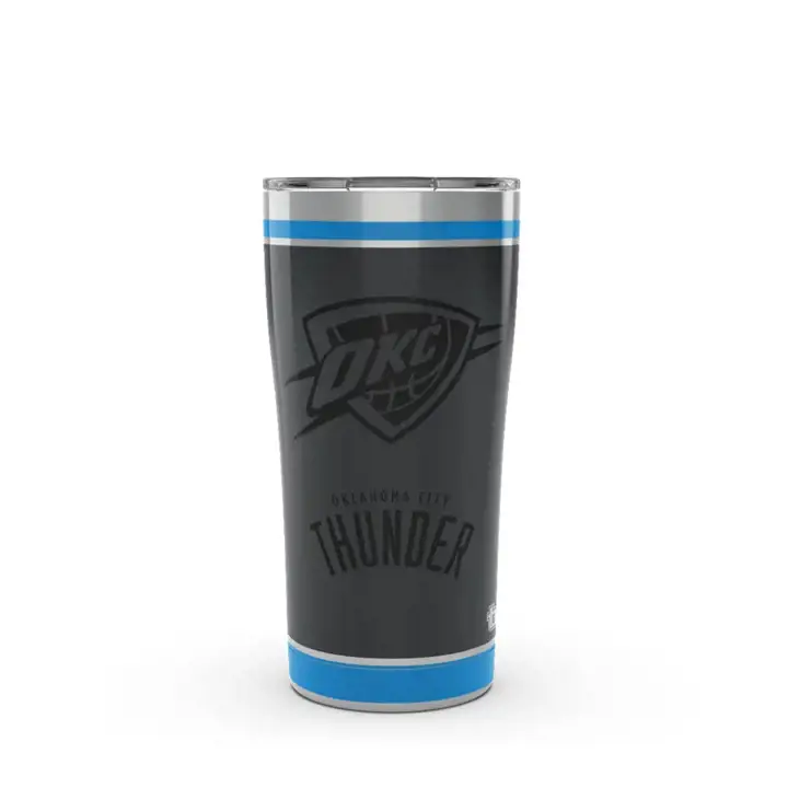 Oklahoma City Thunder – Bouteille isotherme NBA noire 20 oz en acier inoxydable
