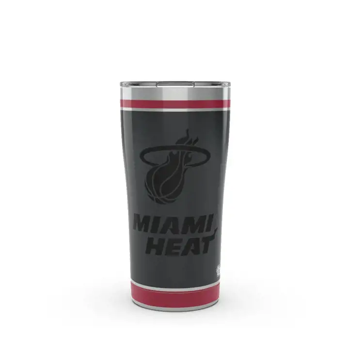 Miami Heat Bouteille isotherme en acier inoxydable noir 20 oz NBA