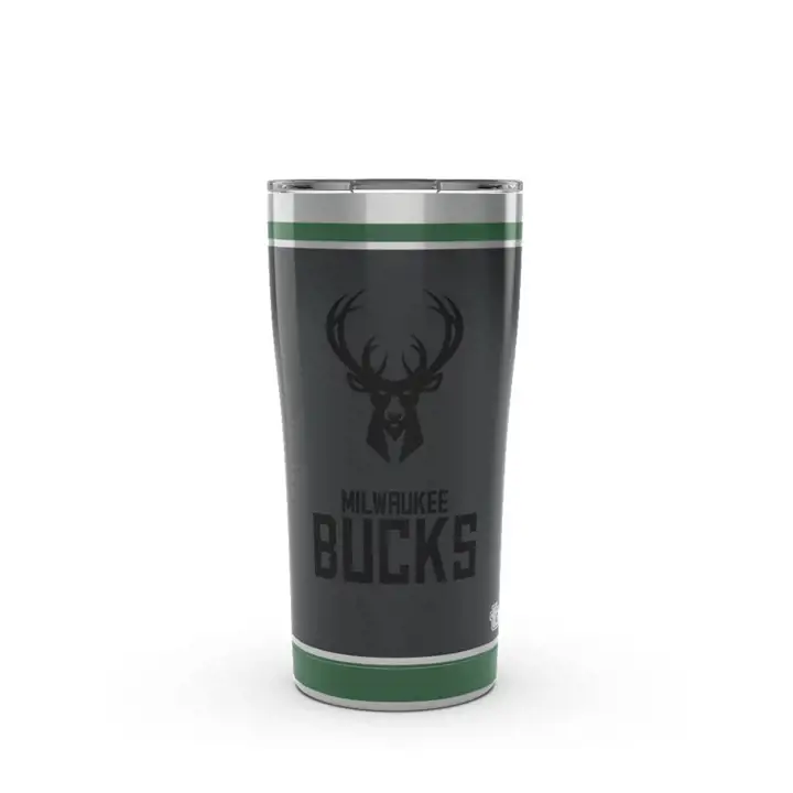 Milwaukee Bucks 20 oz NBA acier inoxydable noir blk