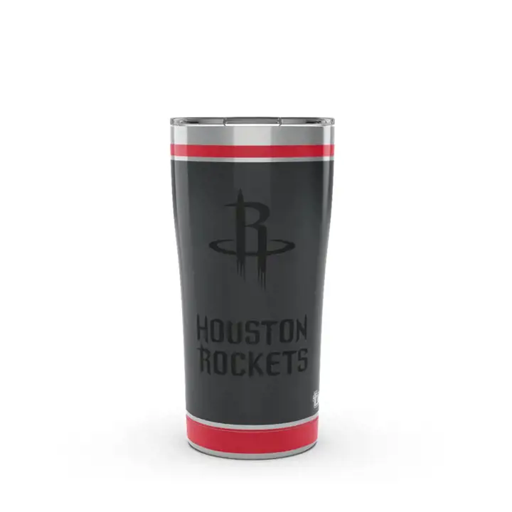 Gourde Houston Rockets NBA noire en acier inoxydable de 590 ml