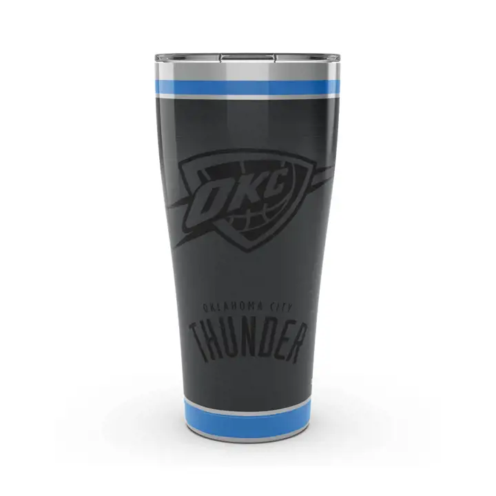 Oklahoma City Thunder Gobelet NBA en acier inoxydable noir 30 oz
