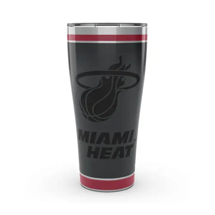 Gobelet isotherme en acier inoxydable noir 30 oz des Miami Heat NBA