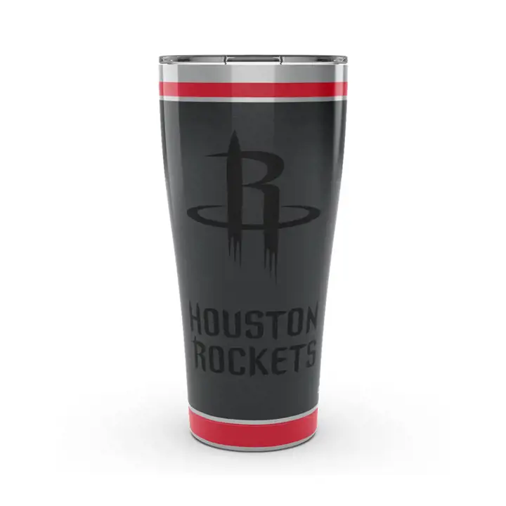 Houston Rockets - Bouteille isotherme noire en acier inoxydable de 887 ml - NBA