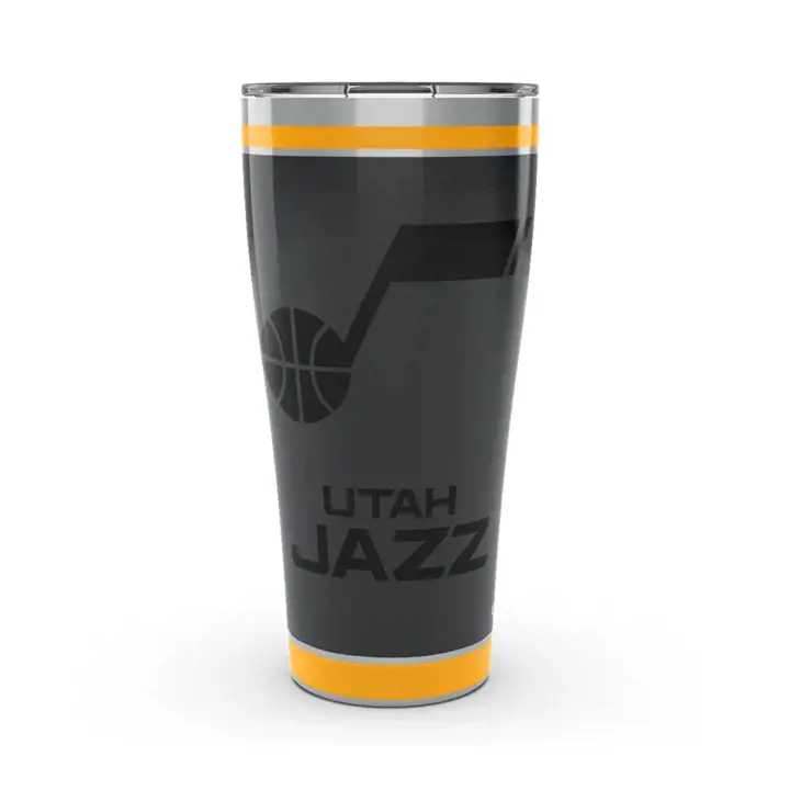 Gobelet en acier inoxydable noir 30 oz des Utah Jazz - NBA