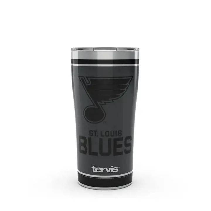 St. Louis Blues Gobelet isolant en acier inoxydable noir 20 oz LNH
