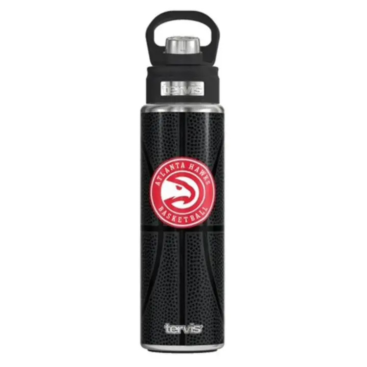 Bouteille WM noire de 24 oz des Atlanta Hawks