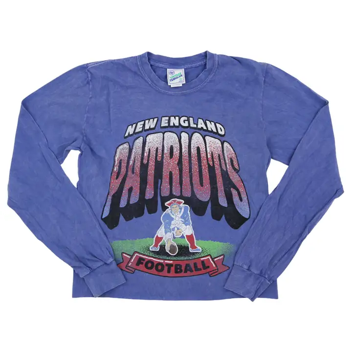 Haut tubulaire à manches longues NFL New England Patriots pour femme 21 bleu