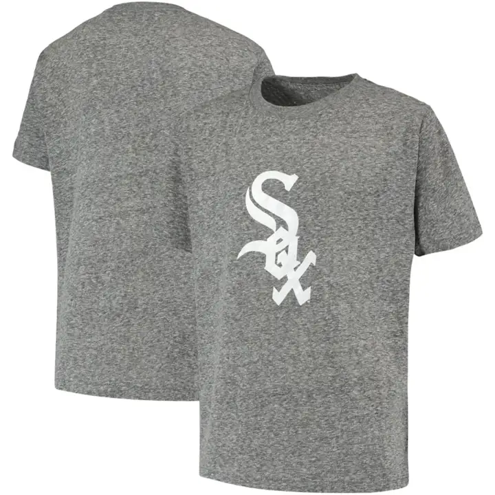 T-shirt à logo chiné MLB Chicago White Sox pour jeune – Noir