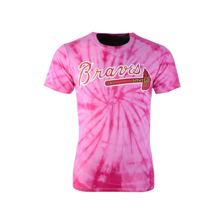 T-shirt Tie-Dye Mode MLB Atlanta Braves PNK