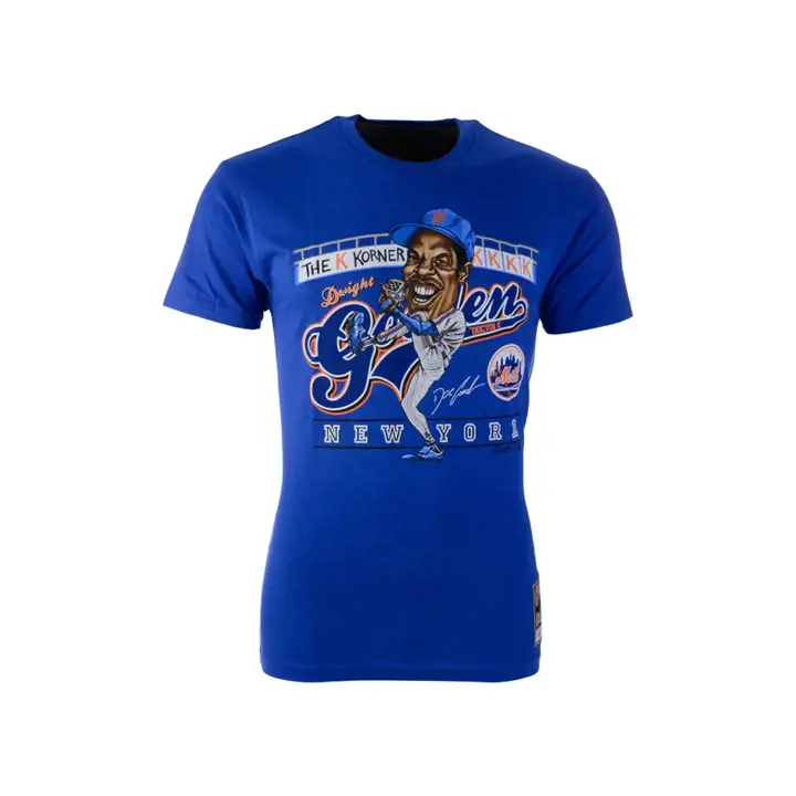 New York Mets MLB MN Mets 86 Comm T-Shirt Dwight Gooden Bleu