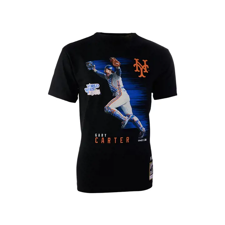 New York Mets MLB M&N Coop Photo Real T-Shirt Gary Carter bl