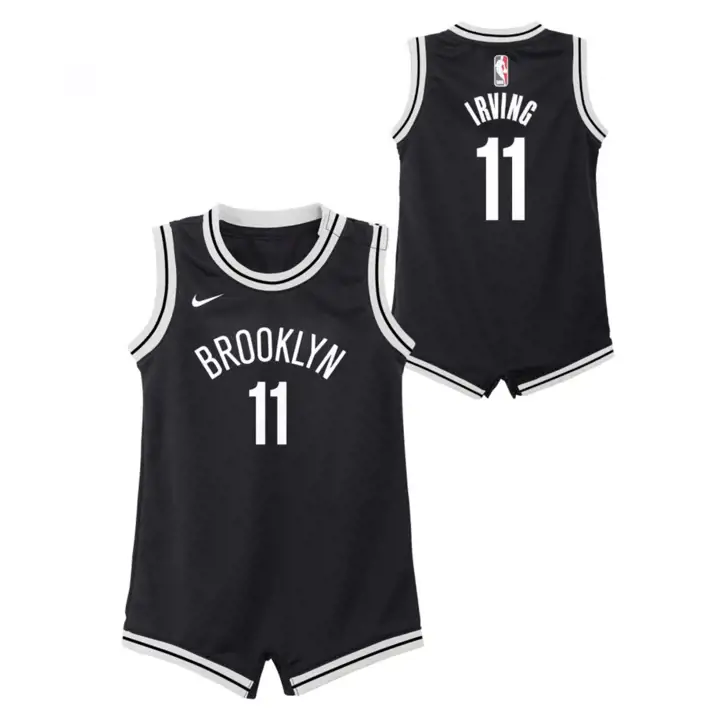 Barboteuse B Nets NBA pour bébé, icône Kyrie Irving, noire