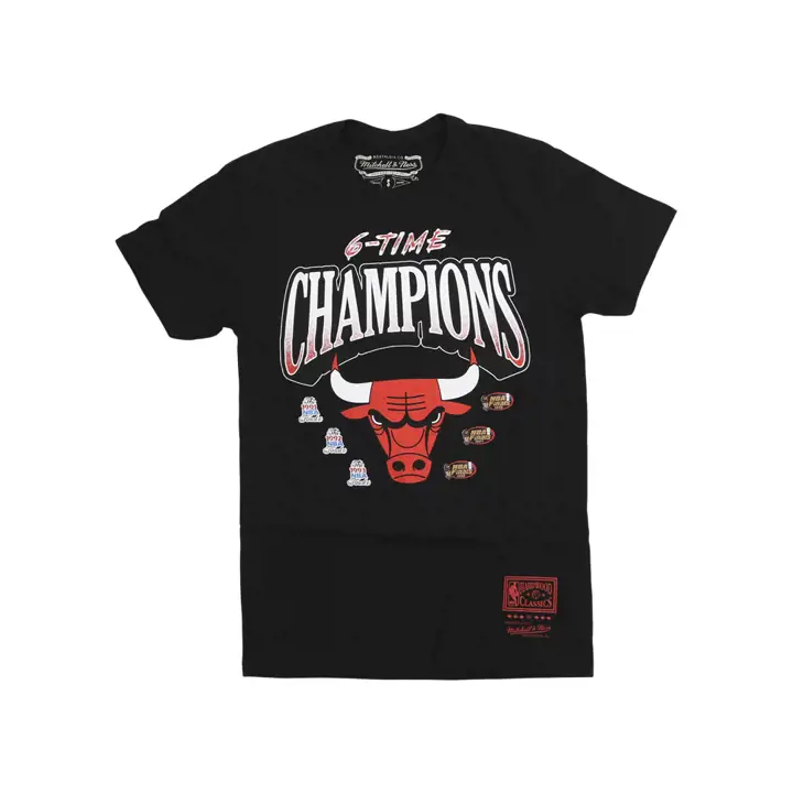 T-shirt années victorieuses NBA Chicago Bulls noir