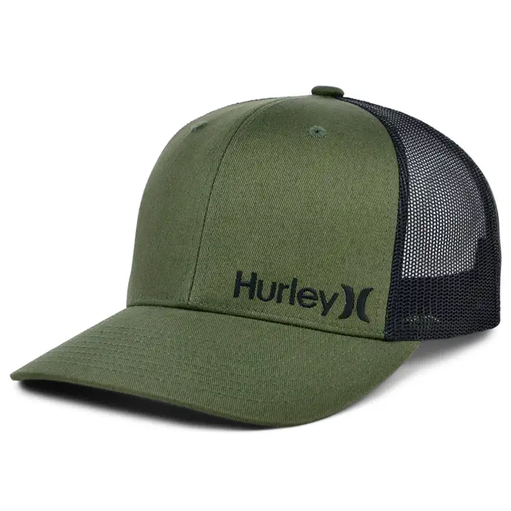 Casquette trucker Hurley Corp agrafe vert olive/noir