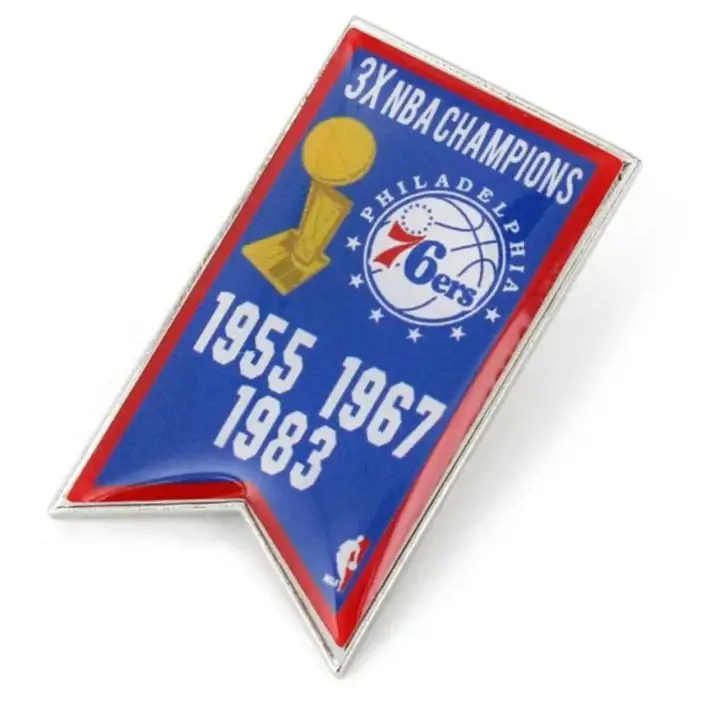 Épingle du drapeau de championnat des 76ers de Philadelphie